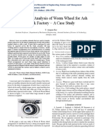 The Failure Analysis of Worm Wheel For Ash Brick Factory - A Case Study