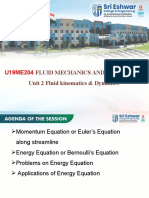 Fluid Mechanics and Machinery Unit 2 Fluid Kinematics & Dynamics