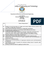 Department of Electrical and Electronic Engineering Lab Sheet Electrical Machine-I Sessional EEE2106 (1.5 Credit)