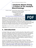 Antaki Et Al. - 2003 - Discourse Analysis Means Doing Analysis A Critique of Six Analytic Shortcomings