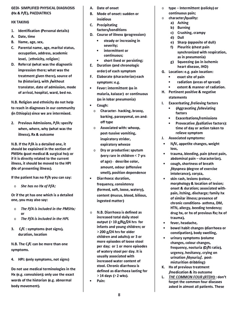 02 Gedi Paediatrics 8 22 Diseases And Disorders Illness