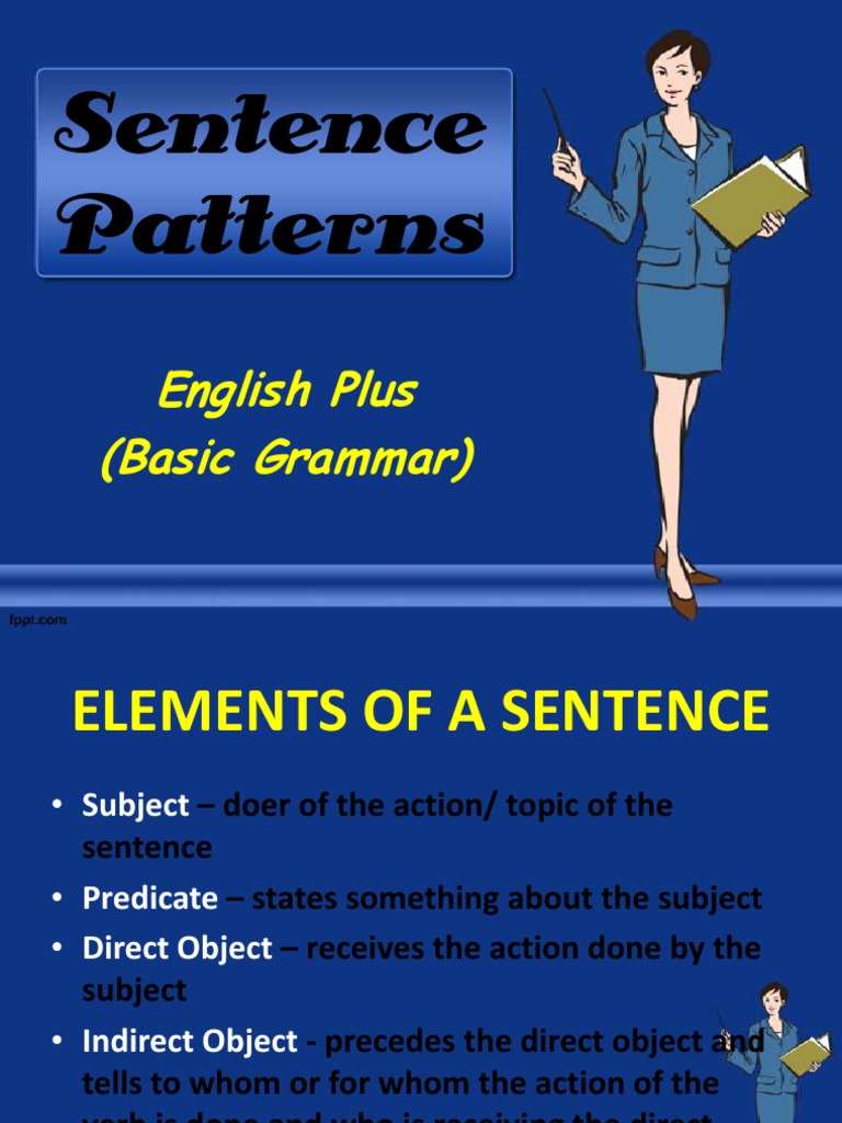 Basic Sentence Pattern PDF | PDF | Object (Grammar) | Verb