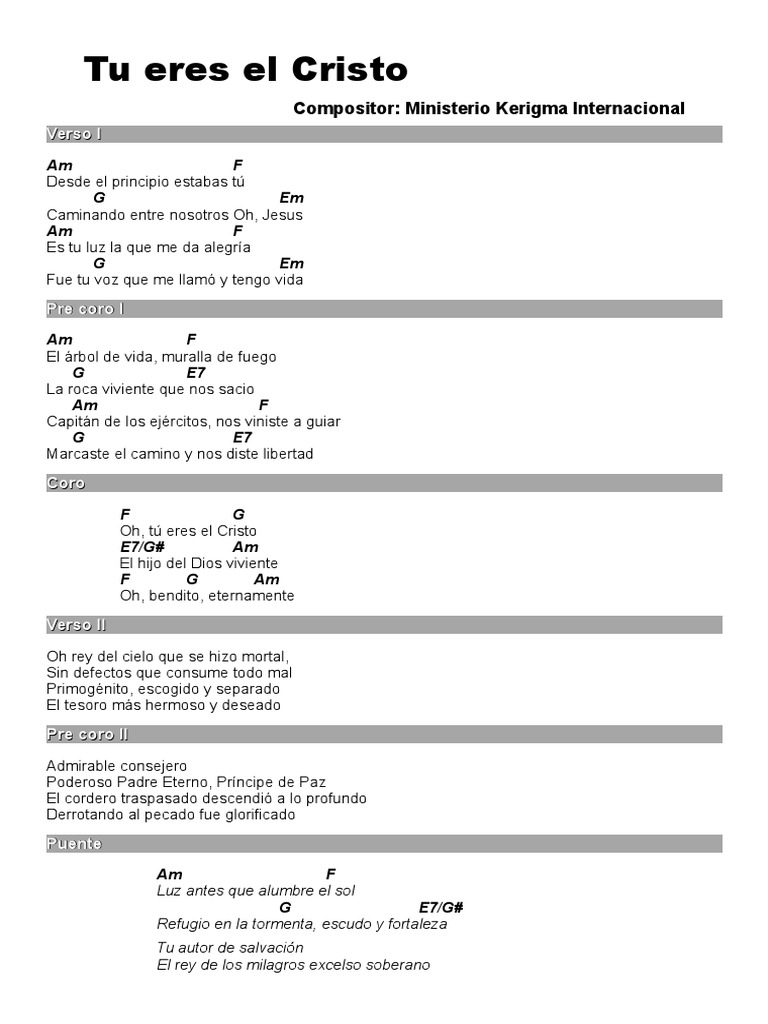 Tu Eres El Cristo El Hijo Del Dios Viviente Am Pdf Pdf