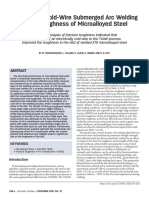 Influence of Cold-Wire Submerged Arc Welding On The Toughness of Microalloyed Steel