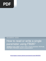 How To Read or Write A Single Parameter Using FB287