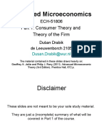 Advanced Microeconomics Consumer Theory and Theory of the Firm