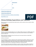 On This Page Chinese Birthday Superstitions and Traditions