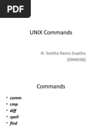 UNIX Commands: - R. Seetha Rama Guptha