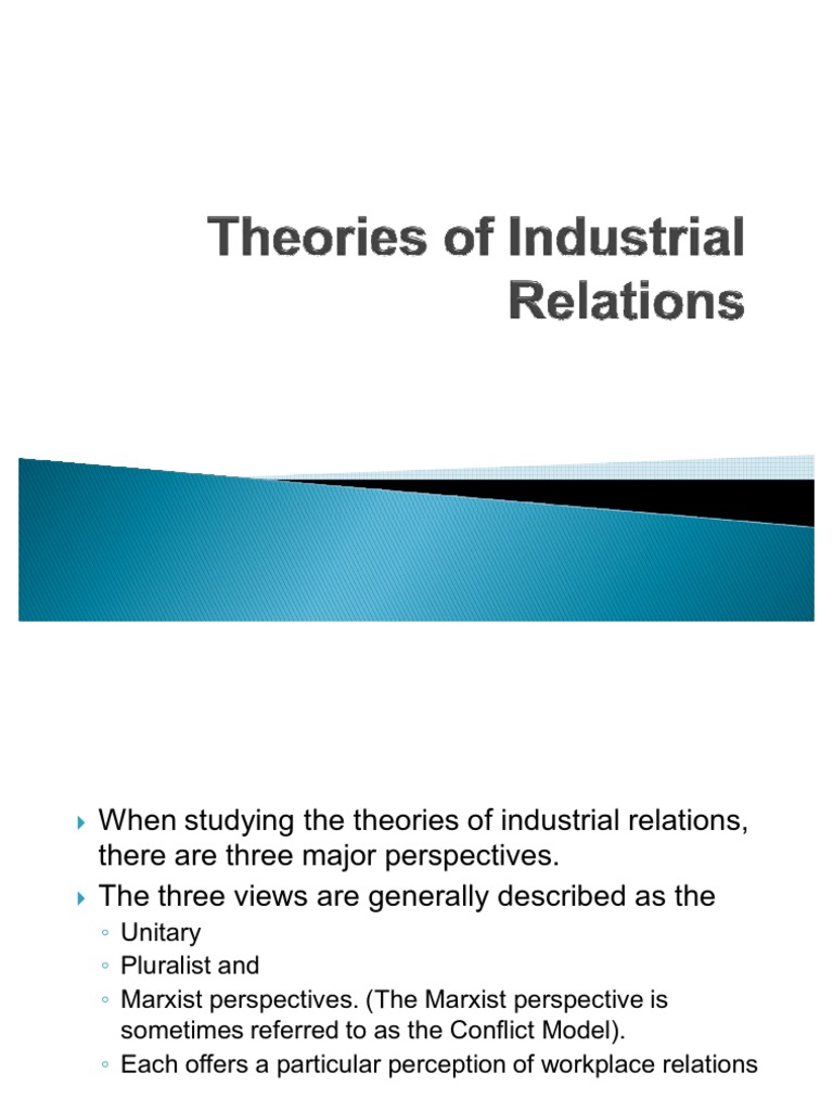 a case study in industrial relations