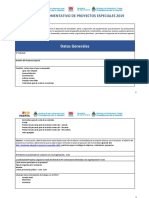 Formulario Orientativo Proyectos Especiales Prohuerta 2019 1 PDF