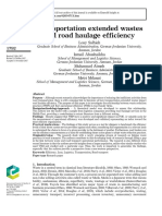 Transportation Extended Wastes and Road Haulage Efficiency: Ijqrm 35,9