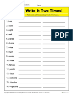 3rd Grade Spelling Words Week 12 PDF