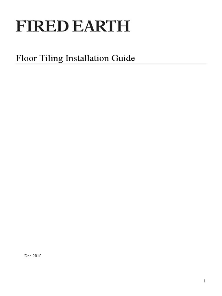 Floor Tiling Installation Guide | PDF | Tile | Adhesive