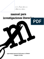 Manual para Investigaciones Literarias - Selección Del Tema