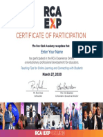 Certificate of Completion: Enter Your Name Here