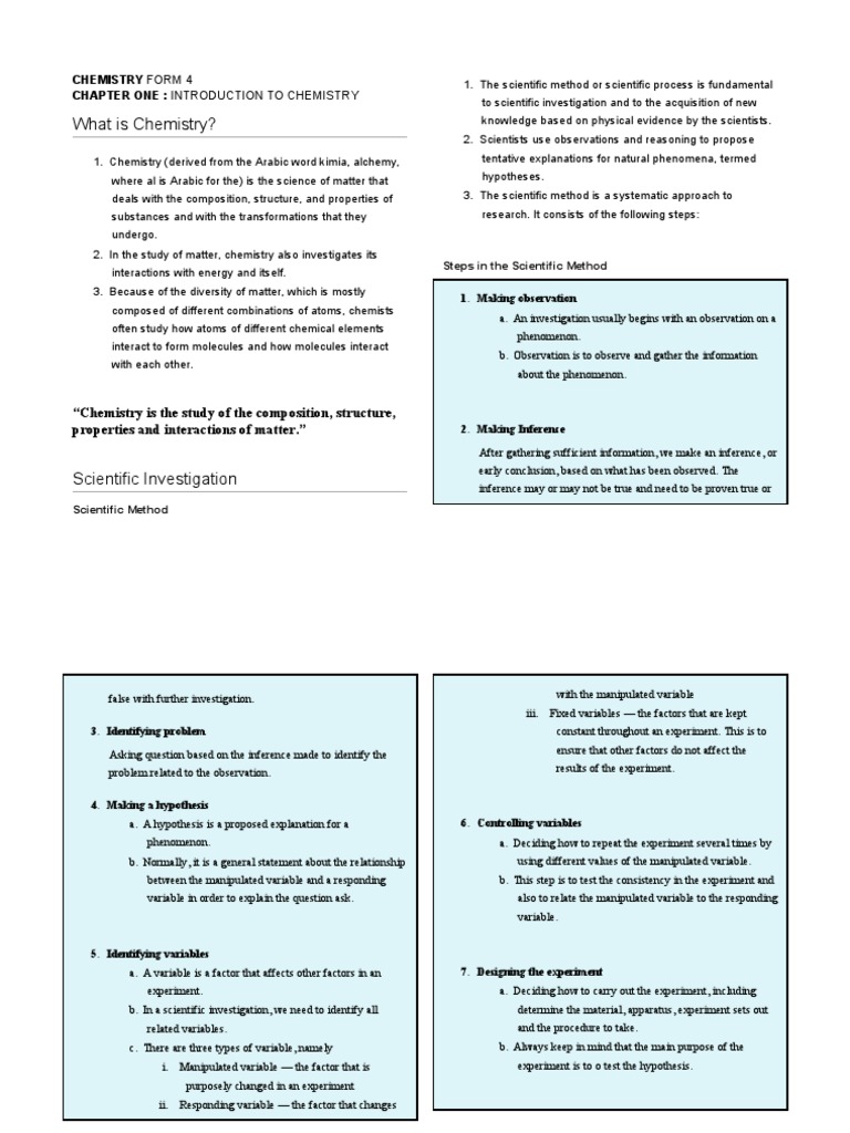 Introduction to Chemistry Basics | PDF | Chemistry | Experiment
