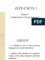 Nstp-Cwts 1: "Fundamentals of Group Dynamics"