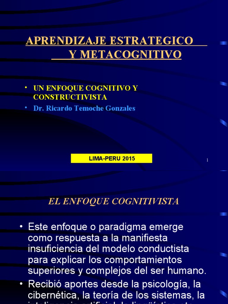 Aprendizaje Estrategico-Metacognitivo | PDF | Teoria de la mente ...