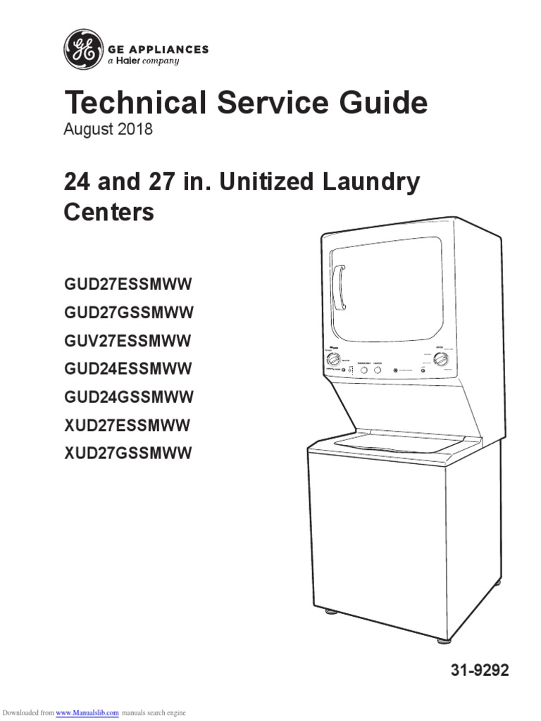 Gud27essmww Lavadora y Secadora General Electric PDF | Download Free