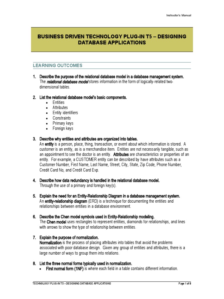 Documenting Entities in Databases | PDF | Databases | Relational Database