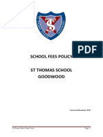 School Fees Policy ST Thomas School Goodwood: Reviewed November 2020