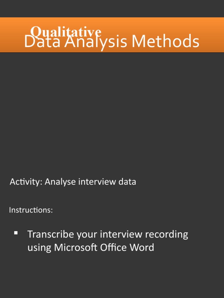 QUALITATIVE DATA ANALYSIS PLAN EXAMPLE PDF intelligence overview
