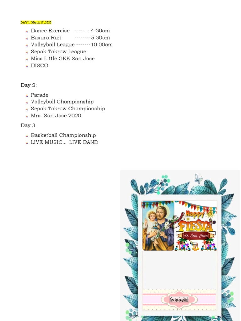 Fiesta 2020 | PDF