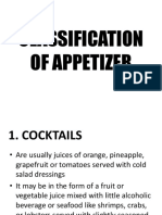 Classification of Appetizer