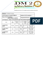 Form 1: Lac Profile: This Form Should Be Accomplished by The LAC Facilitator and Its Members at The First LAC Session