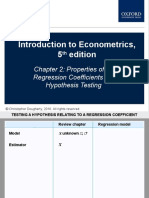 Introduction To Econometrics, 5 Edition: Chapter 2: Properties of The Regression Coefficients and Hypothesis Testing