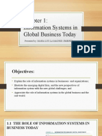 Information Systems in Global Business Today: Presented By: Maria Luz La Madrid-Jimenez