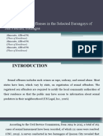 Extent of Sexual Offenses in The Selected Barangays of San Pascual, Batangas