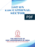 GST On Educational Sector: The Institute of Cost Accountants of India