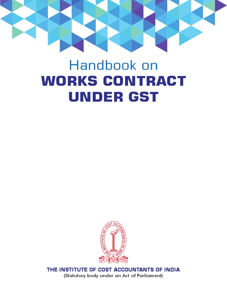 Handbook On Works Contract Under GST PDF Taxes Payments