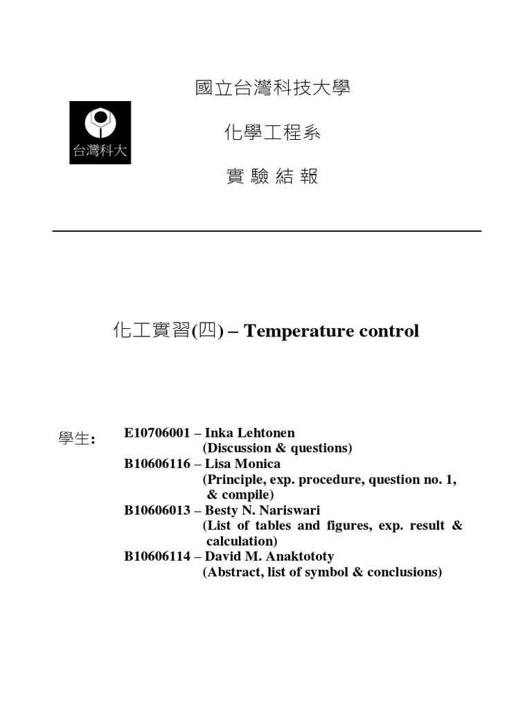 Final Report 4, Temperature Control PDF | PDF | Control Theory ...