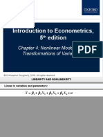 Introduction To Econometrics, 5 Edition: Chapter 4: Nonlinear Models and Transformations of Variables