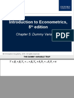 Introduction To Econometrics, 5 Edition: Chapter 5: Dummy Variables
