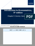 Introduction To Econometrics, 5 Edition: Chapter 5: Dummy Variables