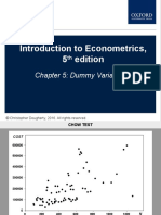 Introduction To Econometrics, 5 Edition: Chapter 5: Dummy Variables