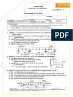 Examen Final Resistencia de Materiales. 9265 Martes 14 Julio. Upn Los Olivos.