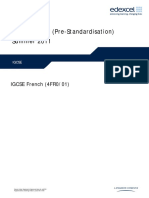 IGCSE French Mark Scheme