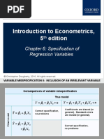 Introduction To Econometrics, 5 Edition: Chapter 6: Specification of Regression Variables