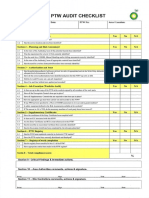 Audit Checklist PTW