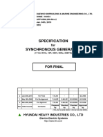 Specification Synchronous Generator: For Final