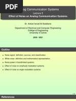 Effect of Noise On Analog Communication Systems