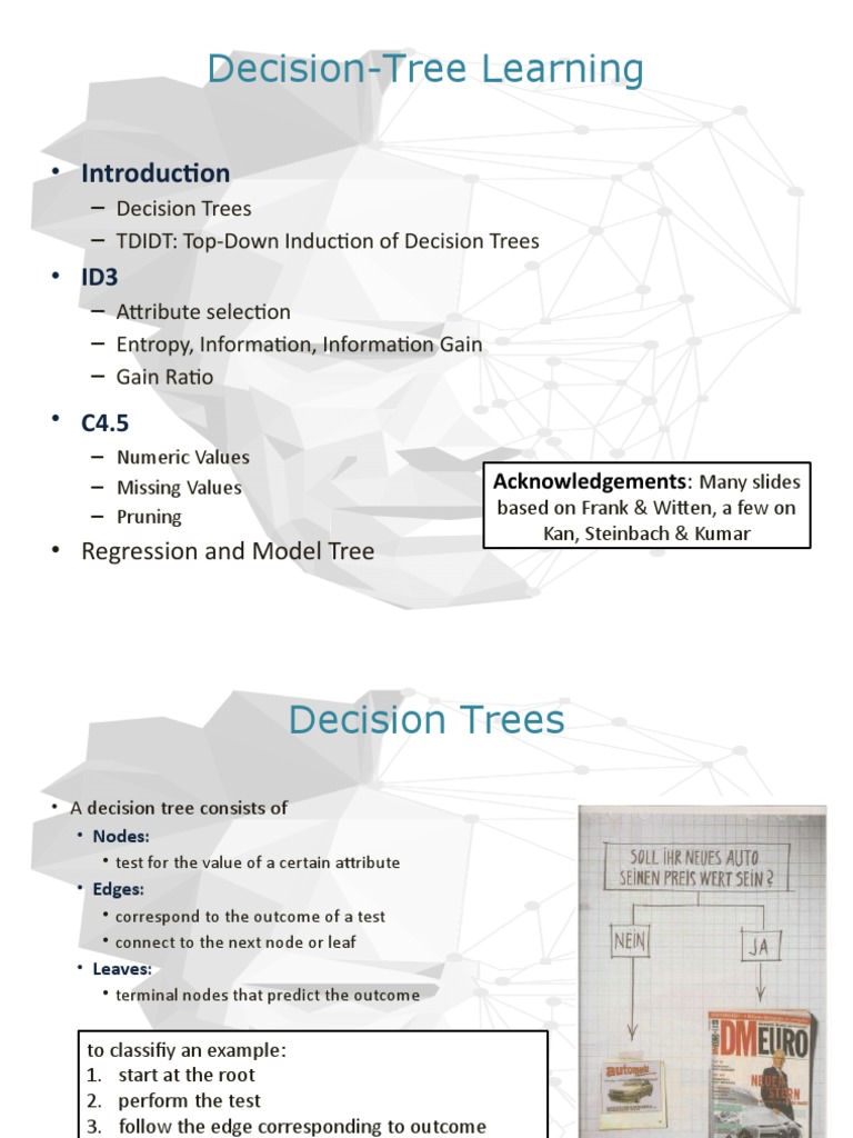 Decision-Tree Learning . | PDF | Algorithms | Mathematical Concepts
