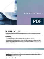 Permutation: Counting Techniques
