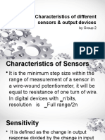 Characteristics of Different Sensors