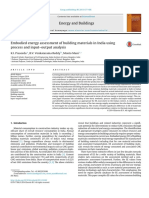 Embodied Energy Assessment of Building Materials in India