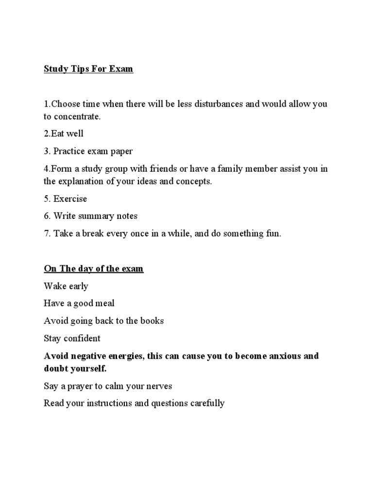 Effective Study Tips for Exams | PDF
